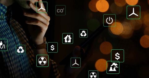 Tech Analyst Exploring Sustainability through Digital Interface