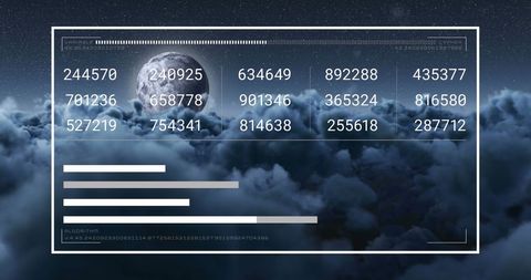 Financial Data Visualization on Cloud Backdrop at Night - Download Free Stock Images Pikwizard.com