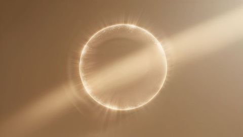 Futuristic Glowing Sphere with Radiant Halo