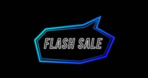 Retro Eighties Flash Sale Neon Sign Design