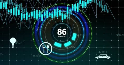 Dynamic Digital Dashboard with Sustainable Energy Indicators - Download Free Stock Images Pikwizard.com