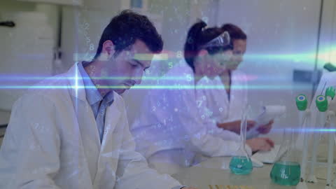 Scientists Analyzing Data in Advanced Laboratory