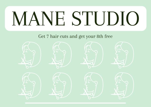Salon Loyalty Card Promotion with Minimalist Hair Icons - Download Free Stock Videos Pikwizard.com