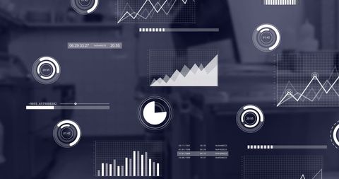 Digital Interface with Global Financial Data Analytics - Download Free Stock Images Pikwizard.com