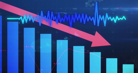 Analyzing Financial Downtrend with Digital Data Concepts - Download Free Stock Images Pikwizard.com