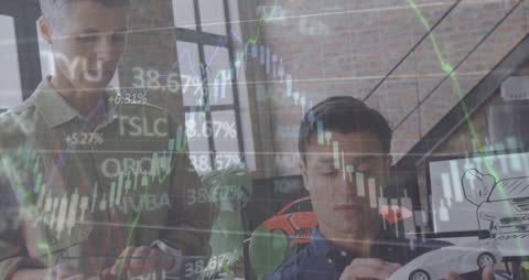 Car Designers Analyzing Model in Modern Office Setting