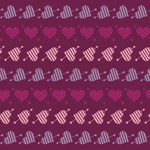 Seamless Heart and Arrow Pattern on Burgundy Background for Decorative Uses - Download Free Stock Videos Pikwizard.com