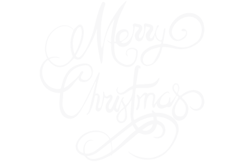 Merry christmas text art on transparent background