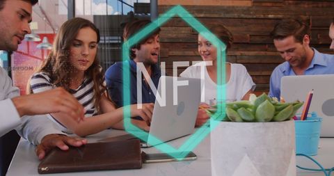 Diverse Team Collaborating on NFT Blockchain Projects