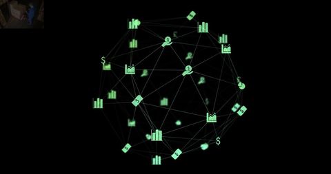 Digital Network with Technology and Finance Icons - Download Free Stock Images Pikwizard.com