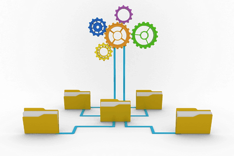 transparent folders and gears for collaborative workflow innovation - Download Free Stock Videos Pikwizard.com