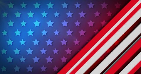 Abstract USA Flag with Stars and Stripes on Gradient Background