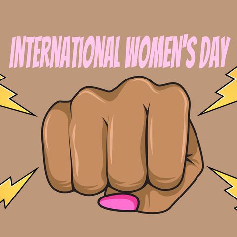 empowering raised fist symbol for international women's day - Download Free Stock Templates Pikwizard.com