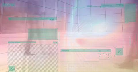 Abstract Digital Interface with Business Figures Walking - Download Free Stock Images Pikwizard.com