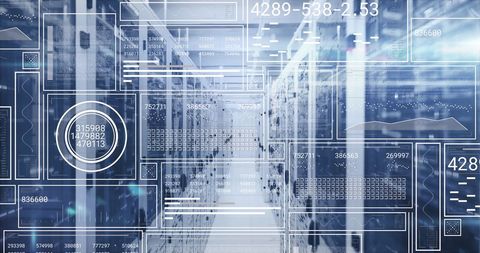 Digital Interface and Server Network Data Processing - Download Free Stock Images Pikwizard.com