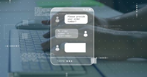 Contemporary Data Processing and AI-Powered Communication Interface - Download Free Stock Images Pikwizard.com
