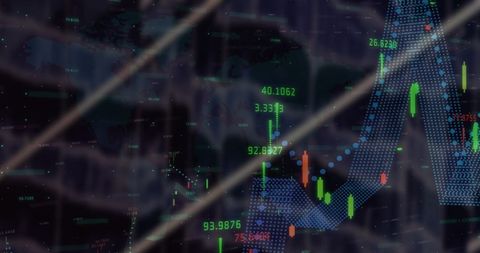 Digital Data Analysis with Dynamic Graphs and Numbers - Download Free Stock Images Pikwizard.com
