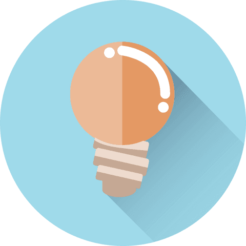 Transparent Light Bulb Icon in Blue Circular Background Vector - Download Free Stock Videos Pikwizard.com