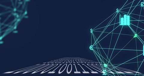Financial Data Sphere and Binary Code in Digital Space