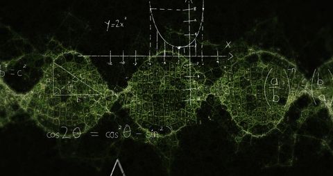 Complex Equations and Molecular Patterns in Abstract Design