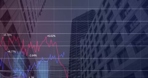 Abstract Stock Market Chart Against Cityscape Background - Download Free Stock Images Pikwizard.com