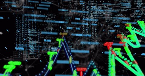 Abstract Digital Data Processing Background with Graphs - Download Free Stock Images Pikwizard.com