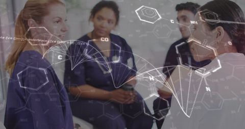 Healthcare Professionals Analyzing DNA and Medical Data