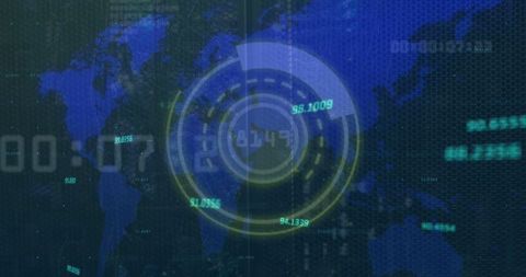 Digital Interface Showing Scanning Over World Map - Download Free Stock Images Pikwizard.com