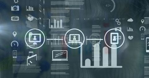 Digital Interface Data Security with Statistical Analysis Graphics - Download Free Stock Images Pikwizard.com