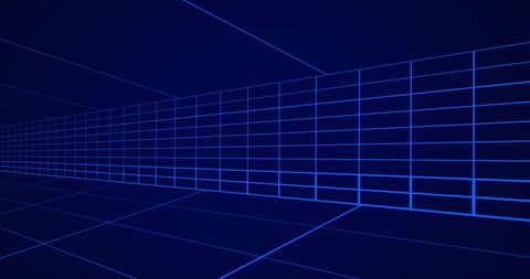 Navy Digital Space with Gridded Perspective
