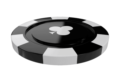 Black and White Casino Chip with Clubs Symbol on Transparent Background - Download Free Stock Videos Pikwizard.com