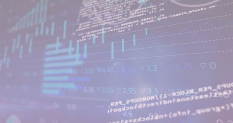Holographic Financial Data with Code Overlay - Download Free Stock Images Pikwizard.com