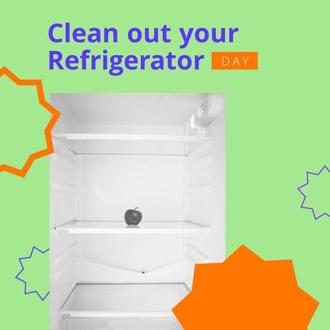 conceptual artwork for clean out your refrigerator day - Download Free Stock Templates Pikwizard.com