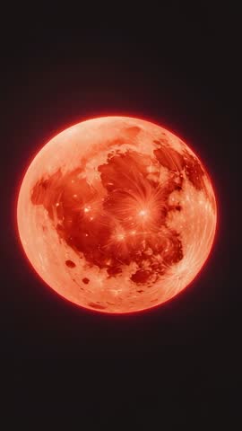 Pulsating Red Planet Rotating in Space Revealing Shifting Plasma Patterns Vertical Loop