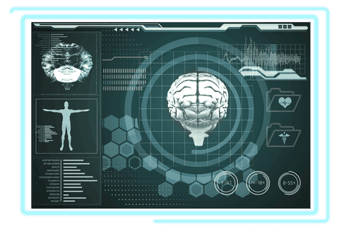 transparent futuristic brain analysis interface on screen - Download Free Stock Videos Pikwizard.com