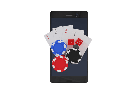 transparent smartphone with casino chips and playing cards - Download Free Stock Videos Pikwizard.com