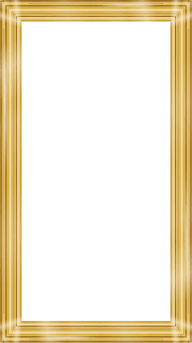 Ornate gold frame with transparent background glossy sophisticated decor