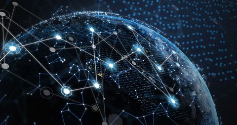 Global Network Connections on Digital Planet - Download Free Stock Images Pikwizard.com