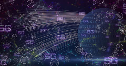 Digital Connectivity and 5G Network Concepts with Abstract Background
