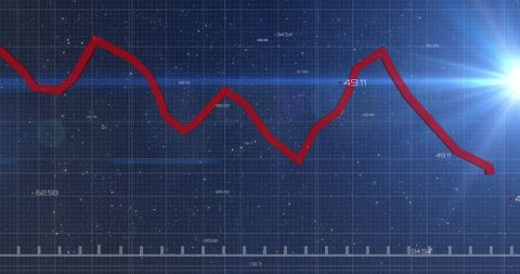 Dynamic Financial Data Representation on Digital Grid - Download Free Stock Images Pikwizard.com