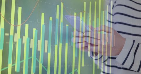 Financial Analytics Visualization with Smartphone Usage - Download Free Stock Images Pikwizard.com