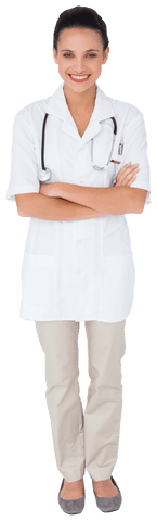 transparent confident nurse standing with arms crossed - Download Free Stock Videos Pikwizard.com