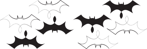 Black Bat Symbols on Transparent Background for Halloween Design - Download Free Stock Videos Pikwizard.com