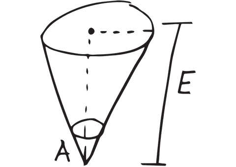 transparent cone geometry diagram with labeled elements - Download Free Stock Videos Pikwizard.com