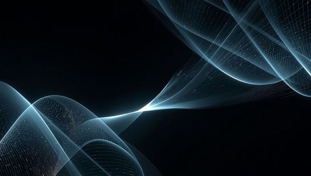 Elegant Fluid Curve of Translucent Mesh in Virtual Space