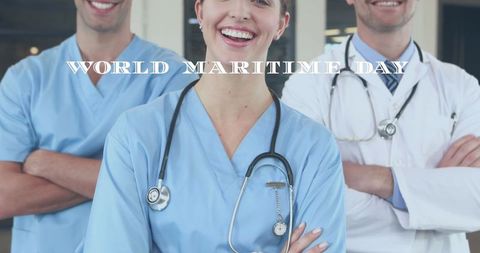 Smiling Medical Team Symbolizing Healthcare Professionalism and Teamwork