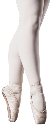 Ballerina Pointe Shoes Lowsection on Transparent Background
