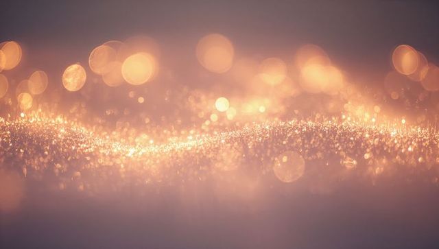 Golden bokeh glitter ridge shimmering macro background for festive sparkle and luxury
