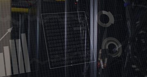 Binary Code Overlay on Server for Data Processing Concepts - Download Free Stock Images Pikwizard.com