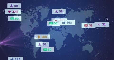 Global Digital Communication Network with Notifications